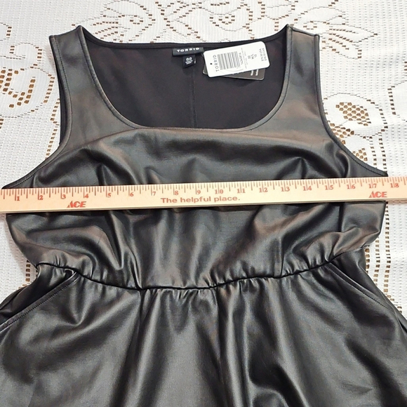 NWT Torrid Black Sleeveless PU Leather Dress Size 10 - Picture 7 of 11